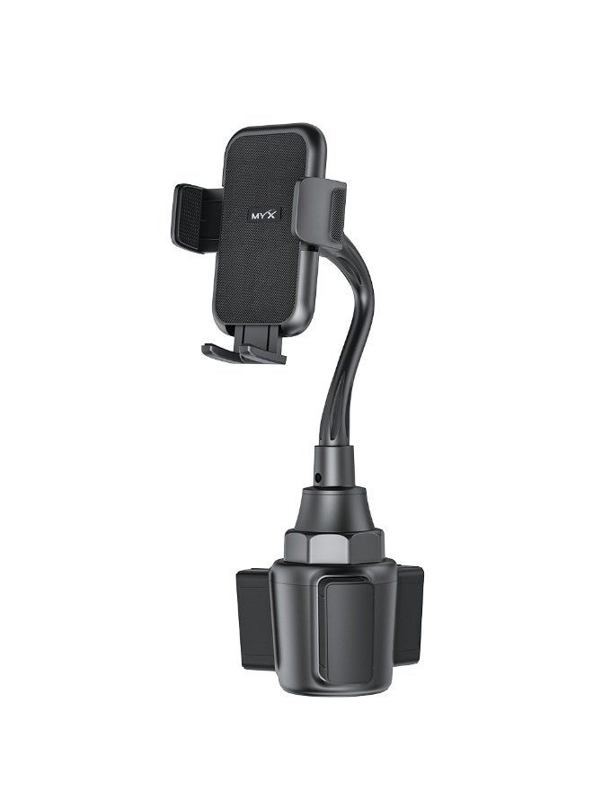 MYX CupSpin Car Cup Phone Holder | Universal 360° Adjustable Mount for 4-7" Phones | Foldable & Portable - Image 3